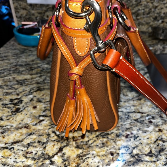 Dooney & Bourke Brown and Tan Leather Bag - Picture 3 of 16